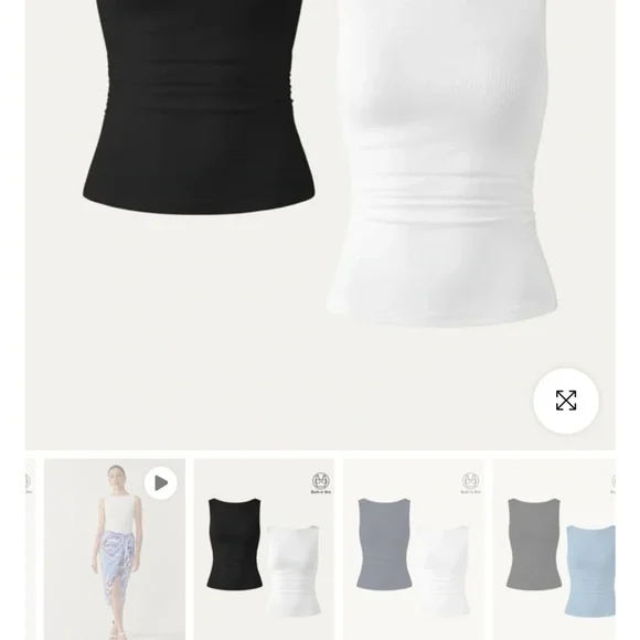 OGL Black and White Boat Neck Tops - Picture 3 of 3